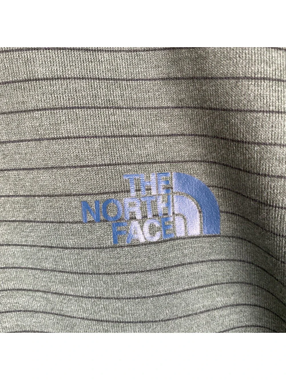 The North Face Men’s XL T Shirt Green/Black Horizontal Stripes Flashdry